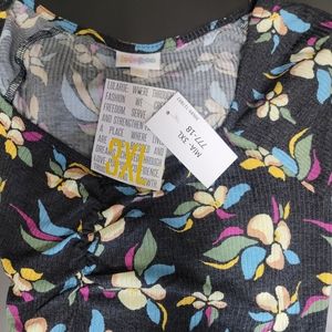 LuLaRoe Floral Women's Top - Black, Yellow, Pink, Blue
